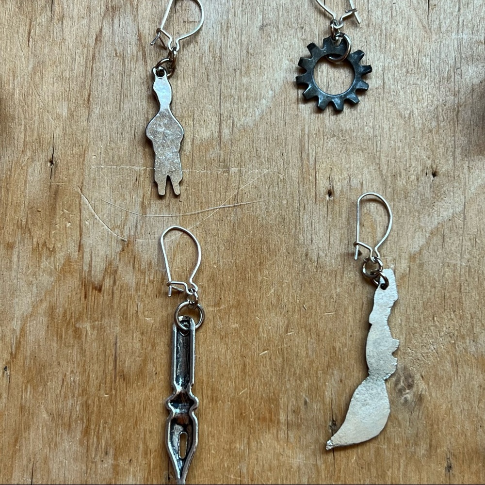 Set of 7 Earrings Braid Charms Hair Accessories - Picture 10 of 10